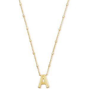 Letters A pendant necklace for women fashion jewelry 14k gold plated brass